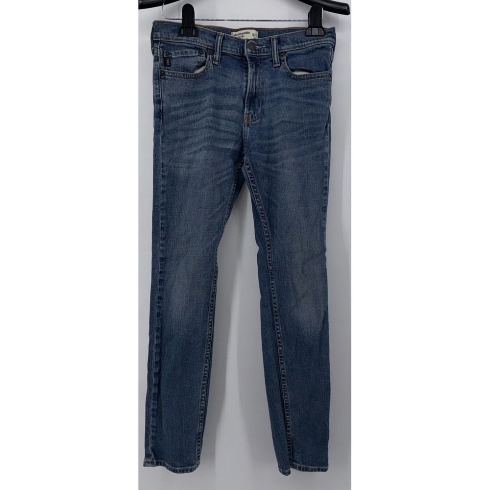 Abercrombie Fitch Kids 15/16 High Rise Super Skinny Stretch Blue‎ Jeans EUC